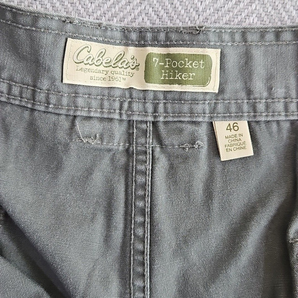 Cabela's 7 Pocket Hiker Shorts Men's 46 Army Green 9" Inseam EUC 904823 - Picture 12 of 14
